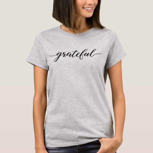 T-shirt Grateful Script, type noir (Devant)