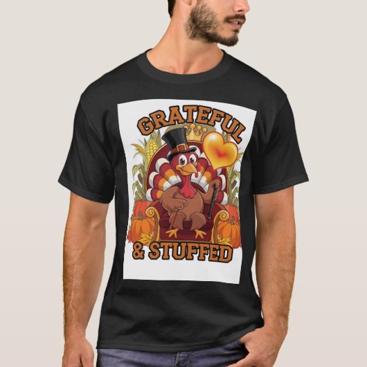 T-shirt Grateful & Stuffed : La recette parfaite pour Merc (Devant)