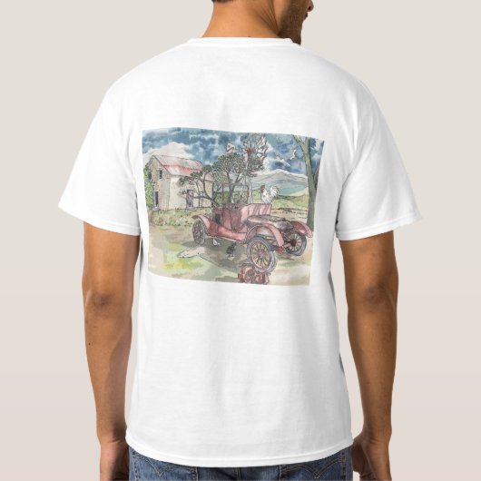 T-shirt Grattage de poulet (Dos)