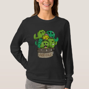 T-shirt Gratuit Hugs Cute Cactus Gratuitement Accros Cactu