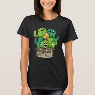 T-shirt Gratuit Hugs Cute Cactus Gratuitement Accros Cactu