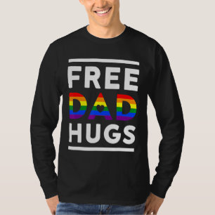 T-shirt Gratuit Papa Encarts Rainbow Lgbt Papa Fier Papa L