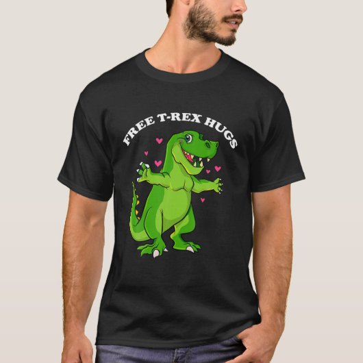 T-shirt Gratuit T Rex Hugs Funny Valentines Day Dinosaur C (Devant)