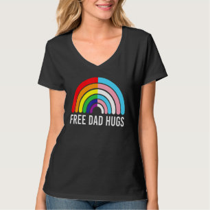 T-shirt Gratuit Tantes Hugues Arc-en-ciel Transgenre Drape