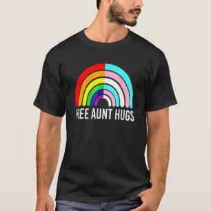 T-shirt Gratuit Tantes Hugues Arc-en-ciel Transgenre Drape