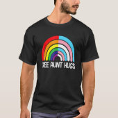 T-shirt Gratuit Tantes Hugues Arc-en-ciel Transgenre Drape (Devant)