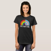 T-shirt Gratuit Tantes Hugues Arc-en-ciel Transgenre Drape (Devant entier)