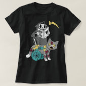 T-shirt Grave Faucheuse Lazy Costume Halloween Drôle Zombi (Design devant)