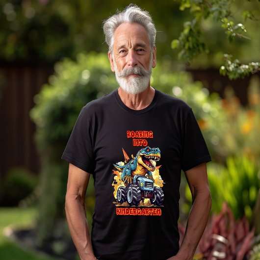 T-shirt Gravement À La Maternelle T Rex Et Camion Monster