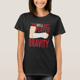 T-shirt Gravité bien jouée Os brisé