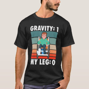 T-shirt Gravité des os cassés 1 Ma jambe 0