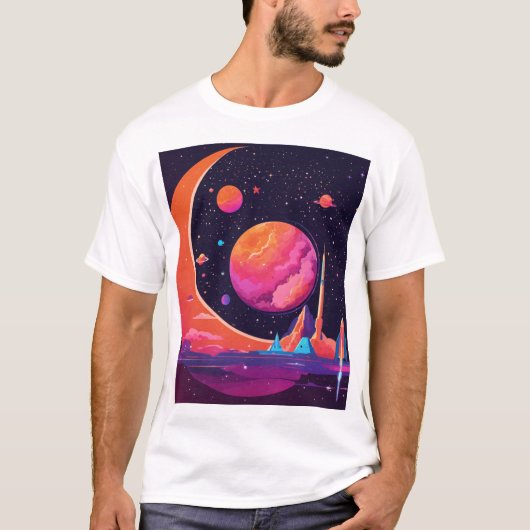 T-shirt Gravité et magnétisme dans l'espace – Science futu (Devant)