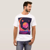 T-shirt Gravité et magnétisme dans l'espace – Science futu (Devant entier)