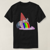 T-shirt Gravité tombe vomir arc-en-ciel gnome gnomes Shmeb (Design devant)