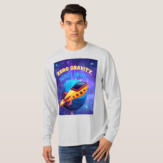 T-shirt Gravité zéro rêves infinis (Devant entier)