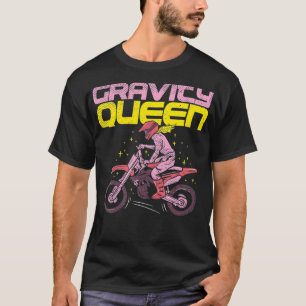 T-shirt Gravity Queen Dirt Vélo Rider Gravity Check Motocr
