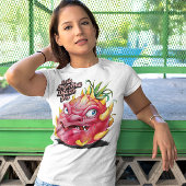 T-shirt Gravure de fruits de dragon vibrants