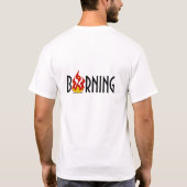 T-shirt Gravure de texte avec illustration de flamme (Dos)