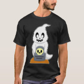 T-shirt Gravure d'Halloween fantôme (Devant)