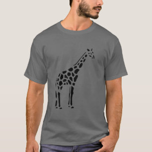 T-shirt Gravure du bois vintage de girafe