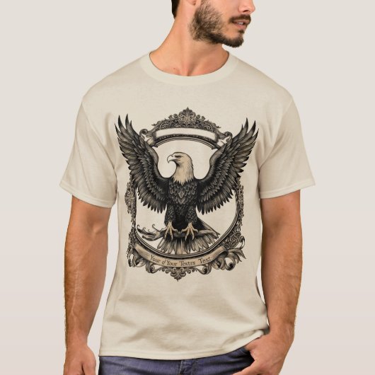 T-shirt Gravure Majestic Vintage Eagle (Devant)