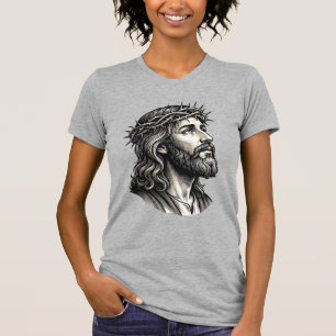 T-shirt Gravure Vintage Couronne d'Épines Dessin de Portra