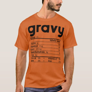 T-shirt Gravy Nutrition Facts Don Drôle Thanksgiving Coût