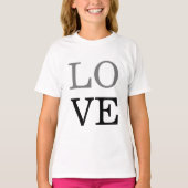 T-shirt Gray Black Script Love Wedding  (Devant)