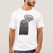 T-shirt Gray Boo Ghost Halloween (Devant)