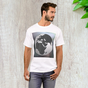 T-shirt Gray Earth Globe