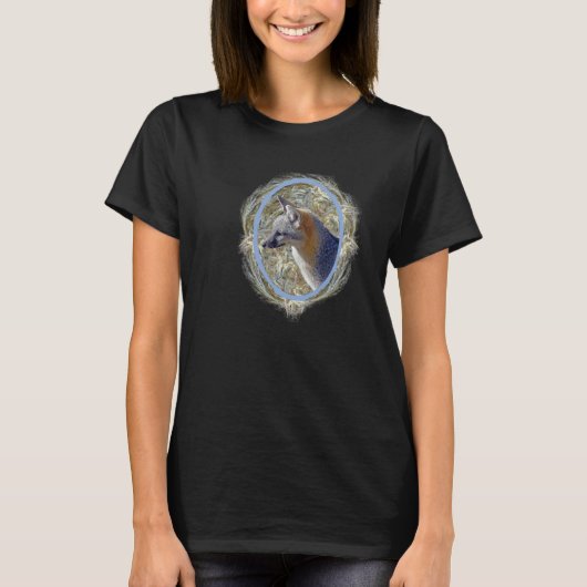 T-shirt Gray Fox Fractal (Devant)
