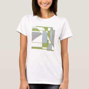 T-shirt Gray olive Géométrique MCM d'inspiration Abstrait