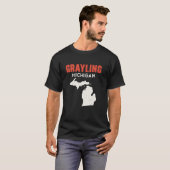T-shirt Grayling et Scipio Michigan USA State America Tra (Devant entier)