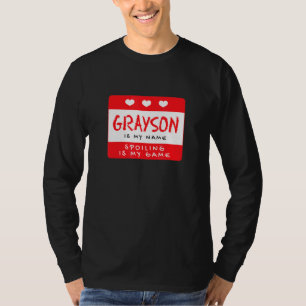 T-shirt Grayson Est Mon Nom Personnalisé Surnom Personnali