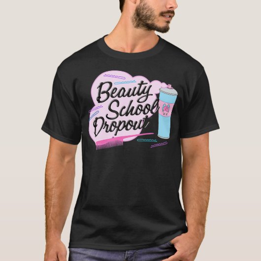 T-shirt Grease Pink Dames Beauté School Dropout (Devant)