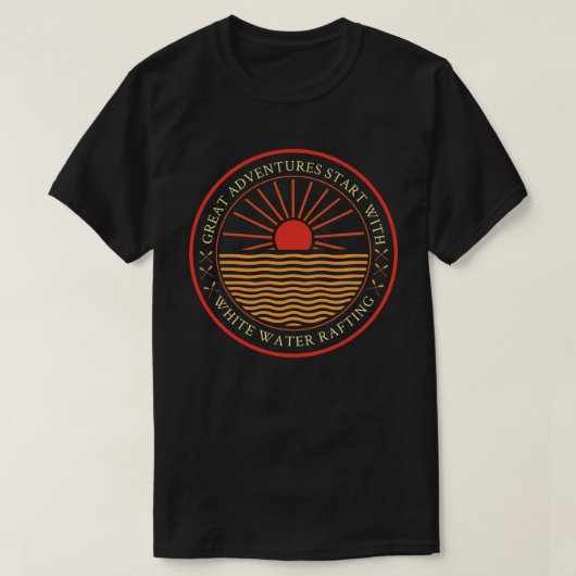 T-shirt Great Adventure Start with Rafting (Design devant)