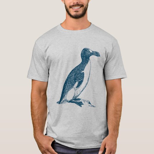 T-shirt Great Auk - Ocean Blue (Devant)