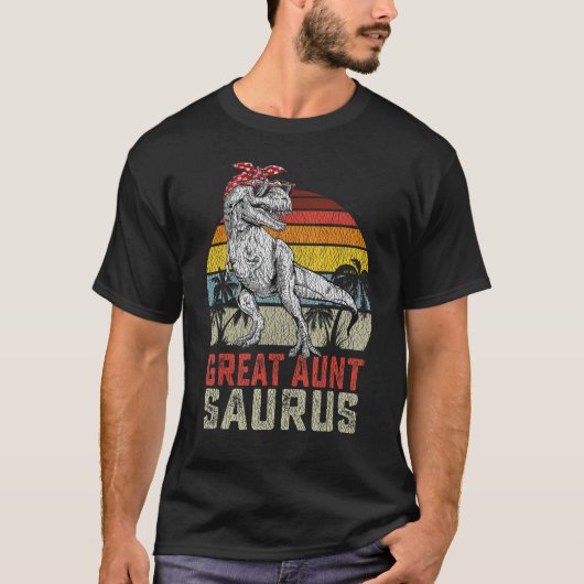 T-shirt Great Auntsaurus Rex Dinosaur Great Aunt Saurus Fa (Devant)