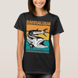 T-shirt Great Barracuda Cuda Pêche Faune Salle Wi-Fi