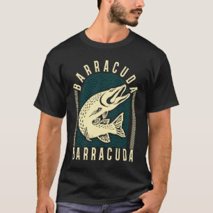 T-shirt Great Barracuda Cuda Pêche Faune Salle Wi-Fi