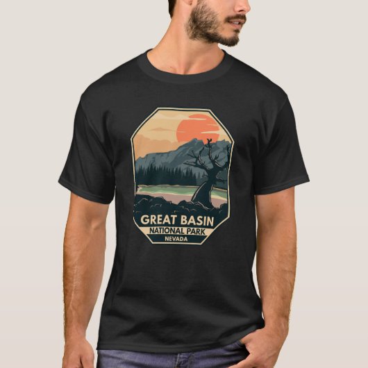 T-shirt Great Basin National Park Emblem rétro (Devant)