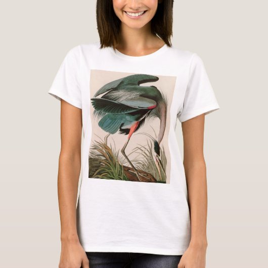 T-shirt Great Blue Heron Birds of America Audubon Imprimer (Devant)