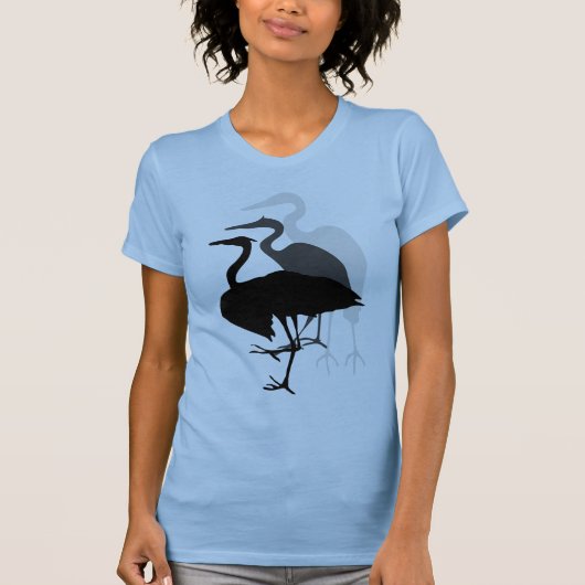 T-shirt Great Blue Heron Ladies Blue (Devant)
