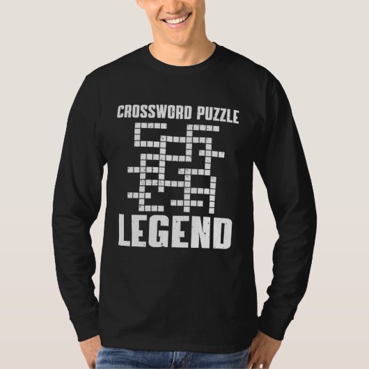 T-shirt Great Crossword Puzzle Legend Costume Word Game (Devant)