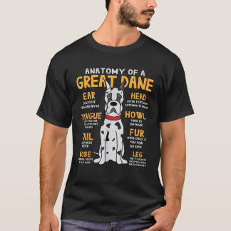 T-shirt Great Dane Anatomy Funny Dog Mom Dad Gift 