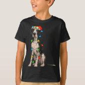 T-shirt Great Dane Christmas Lights Dog Lover Xmas Pajama (Devant)