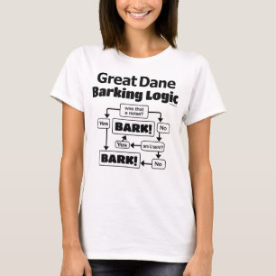 T-shirt Great dane écorçant la logique