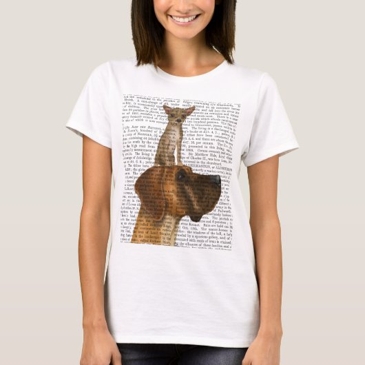 T-shirt Great Dane et Chihuahua (Devant)