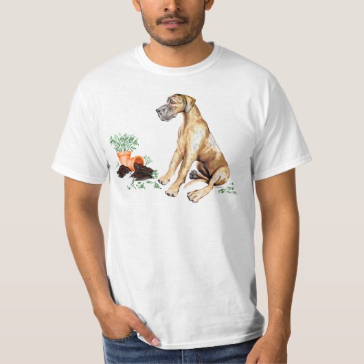 T-shirt Great Dane Naughty Pup Brindle UC (Devant)