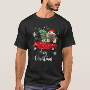 T-shirt Great Dane Puppy Ride Camion rouge Pajama de Noël